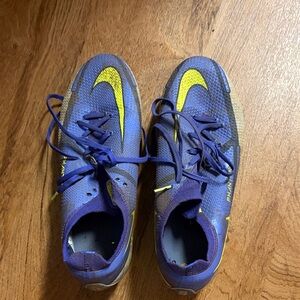 Nike Purple and Yellow Soccer Cleats